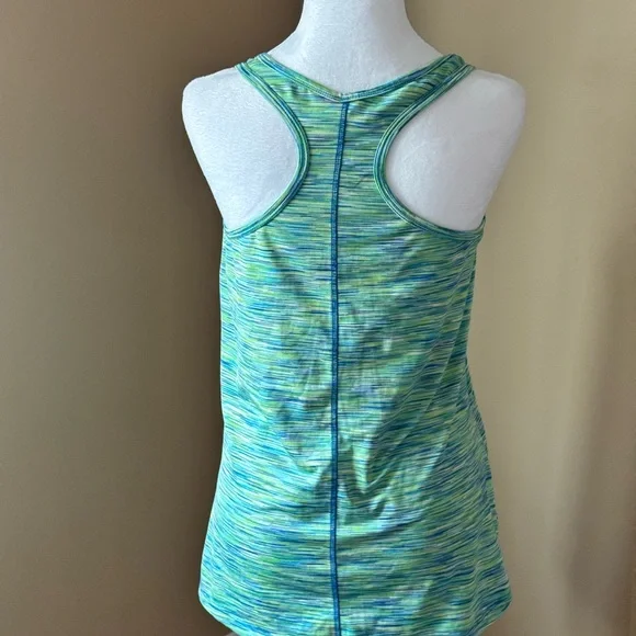 RBX Green Blue Multi-Striped Racerback Tank - Picture 2 of 3